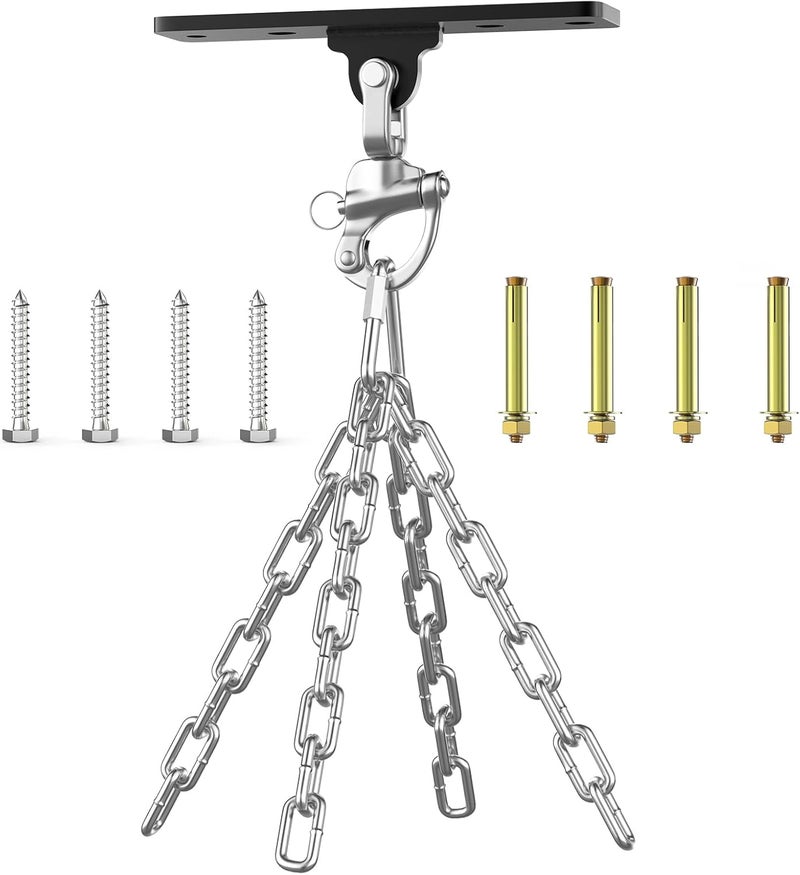 Eapele Punching Bag Hanger, Heavy Bag Ceiling Mount Holder for Hanging, 360° Swivel Boxing Bag Hanger for MMA Training, Muay Thai Bags, Heavy Duty Hook for Aerial Yoga, Porch Swings, Hammock Chairs - Image 1